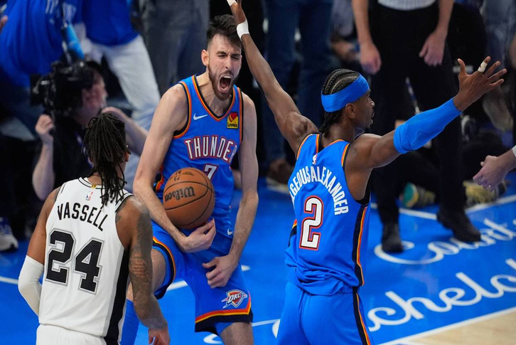 Shai Gilgeous-Alexander bùng nổ, Oklahoma City Thunder cân bằng series trước Spurs