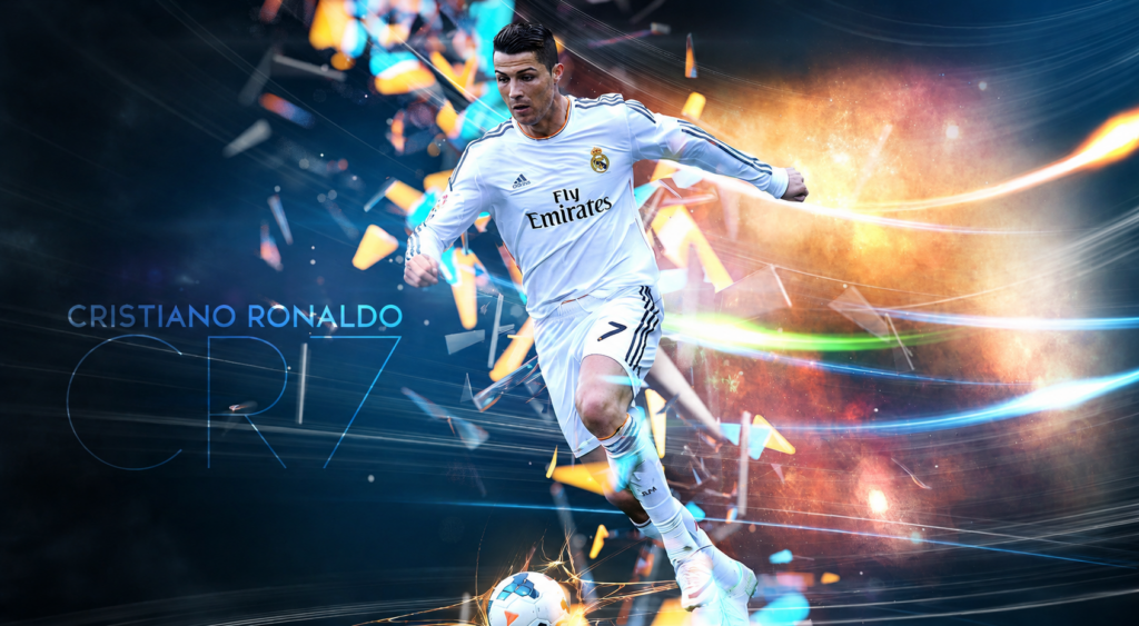 Hình ảnh Ronaldo đẹp nhất với thần thái di chuyển sân cỏ, phù hợp làm hình nền máy tính