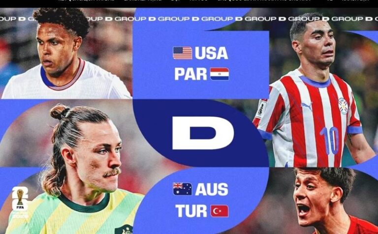 Nhận định bảng D World Cup 2026: Cơ hội chia đều cho Mỹ, Thổ Nhĩ Kỳ, Paraguay và Australia Phân tích bảng D World Cup 2026 với Mỹ, Thổ Nhĩ Kỳ, Paraguay và Australia. Một trong những bảng đấu cân bằng nhất giải với cuộc đua vé đi tiếp khó lường.