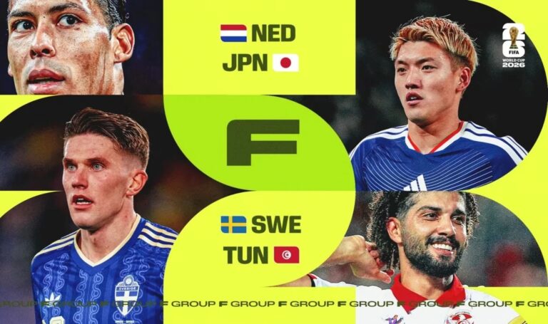 Phân tích bảng F World Cup 2026 với Hà Lan, Nhật Bản, Thụy Điển và Tunisia. Dự đoán cuộc đua giành vé vào vòng knock-out.