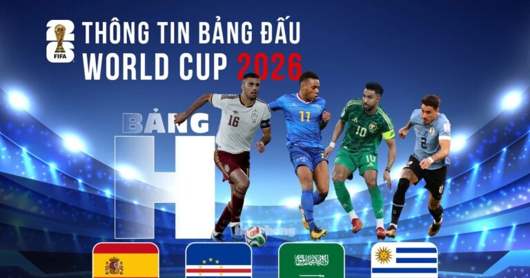 Phân tích cục diện bảng H World Cup 2026 với Tây Ban Nha, Uruguay, Saudi Arabia và Cabo Verde cùng dự đoán cơ hội đi tiếp.