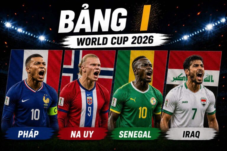 Phân tích bảng I World Cup 2026 với Pháp, Na Uy, Senegal và Iraq. Cuộc cạnh tranh hấp dẫn giữa ứng viên vô địch, thế hệ vàng Bắc Âu và đại diện châu Phi giàu tham vọng.