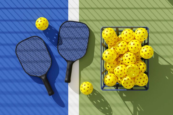 Hình ảnh pickleball đẹp với sân đấu hiện đại