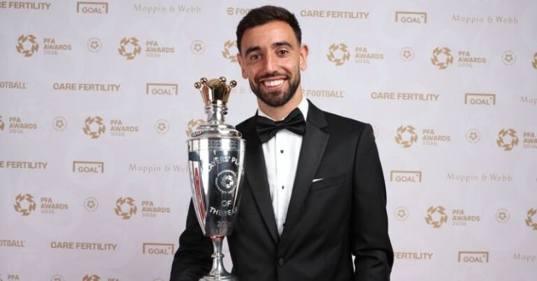 Bruno Fernandes được bầu là Cầu thủ hay nhất năm của PFA